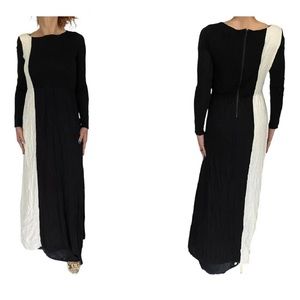 Alice + Olivia long Dress black white XS new